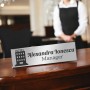 Ecuson Personalizat Inox Argintiu Nume Manager Hotel