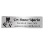 Ecuson Personalizat Inox Argintiu Nume Medic Stomatolog