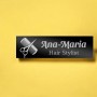 Ecuson Personalizat Inox Negru Nume Hair Stylist Frizerie