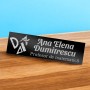 Ecuson Personalizat Inox Negru Nume Profesor Matematica
