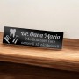 Ecuson Personalizat Inox Negru Nume Medic Stomatolog