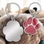 Medalion Personalizat Labuta Rosie Inox Argintiu Nume Numar de telefon
