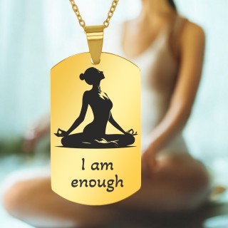 Colier Personalizat Army Inox Auriu Meditatie