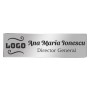 Ecuson Personalizat Inox Argintiu Logo Companie Nume Functie