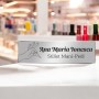 Ecuson Personalizat Inox Argintiu Nume Stilist Manichiura Pedichiura