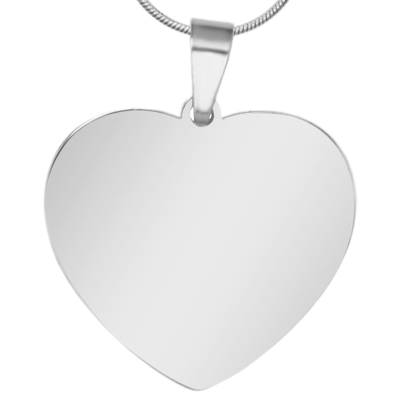                  Colier Personalizat Inima Mica Inox Argintiu Lantisor Tub Poza Pisica Catel
               