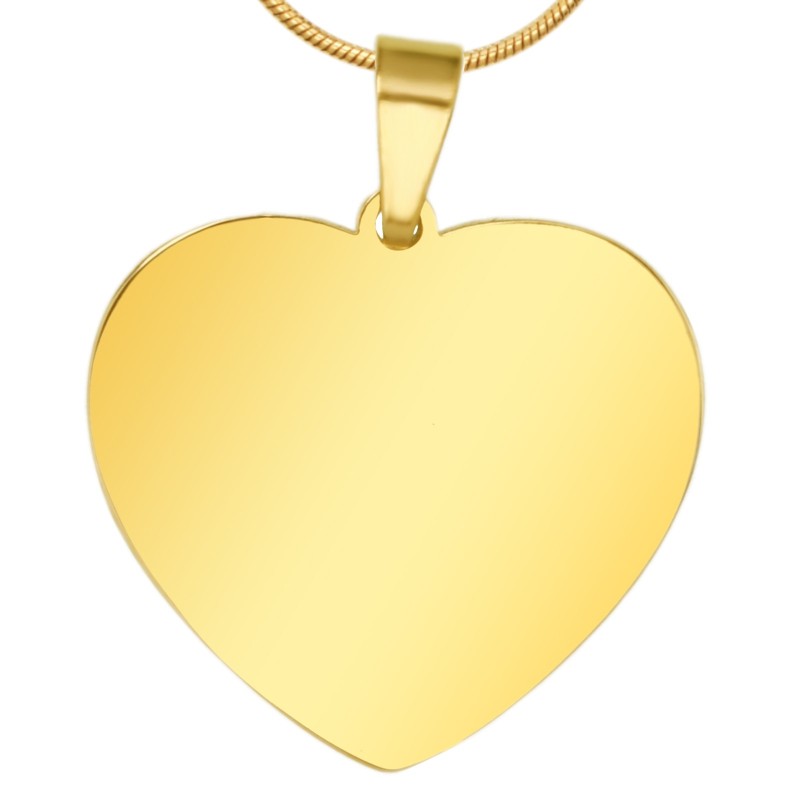                  Colier Personalizat Inima Mica Inox Auriu Lantisor Tub Poza Pisica Catel
               