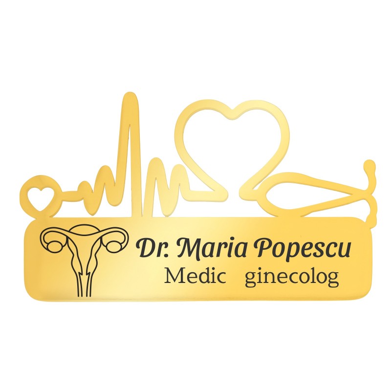 Ecuson Medical Personalizat Inox Auriu Medic Ginecolog