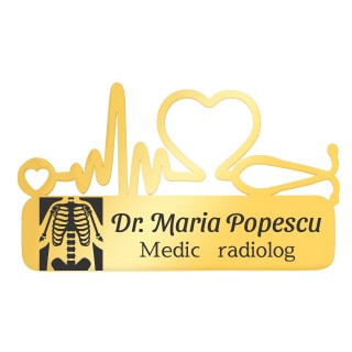 Ecuson Medical Personalizat Inox Auriu Medic Radiolog