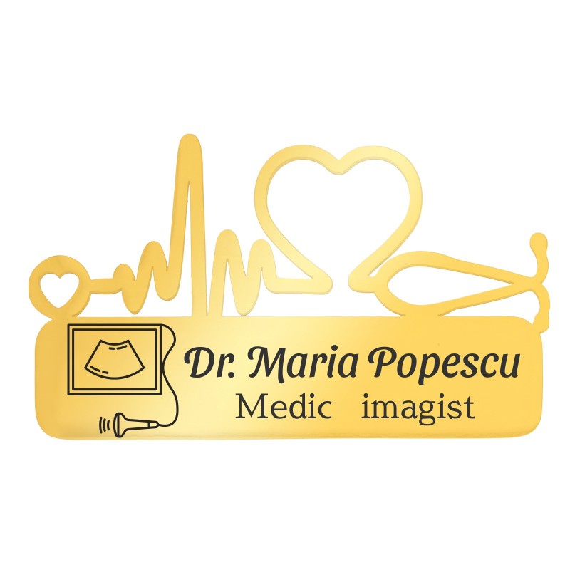                  Ecuson Medical Personalizat Inox Auriu Medic Imagist
               