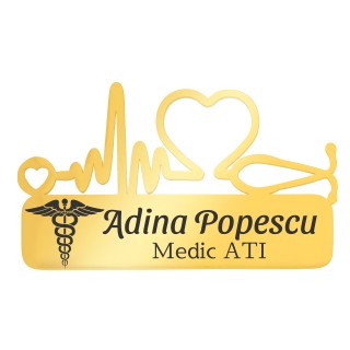 Ecuson Medical Personalizat Inox Auriu Medic ATI