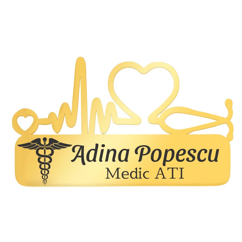 Ecuson Medical Personalizat Inox Auriu Medic ATI