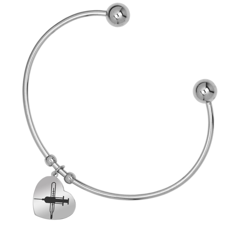 Bratara Personalizata Inima Inox Argintiu Doctor