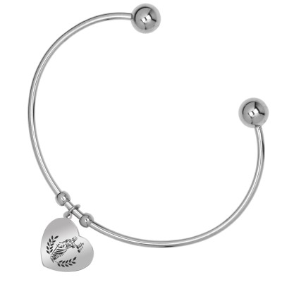 Bratara Personalizata Inima Inox Argintiu Justitie Avocat