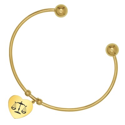 Bratara Personalizata Inima Inox Auriu Justitie Avocat