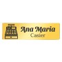 Ecuson Personalizat Inox Auriu Nume Casier