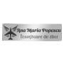 Ecuson Personalizat Inox Argintiu Nume Insotitor de Zbor