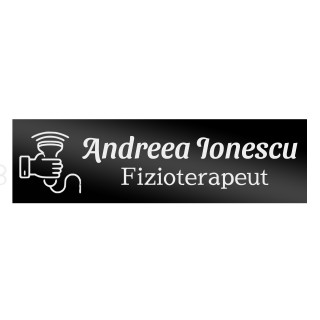 Ecuson Personalizat Inox Negru  Nume Fizioterapeut