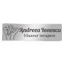 Ecuson Personalizat Inox Argintiu Nume Maseur