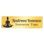 Ecuson Personalizat Inox Auriu Nume Yoga