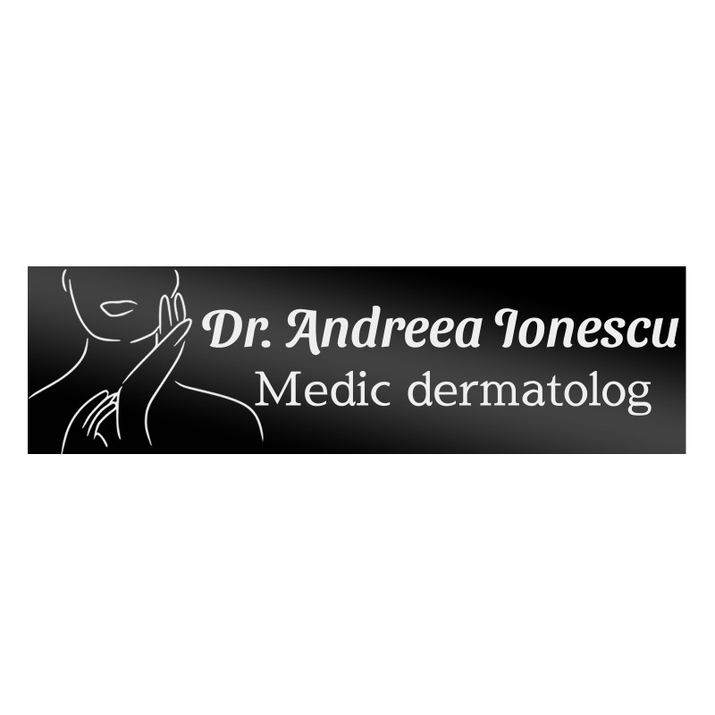                  Ecuson Personalizat Inox Negru Nume Medic Dermatolog
               
