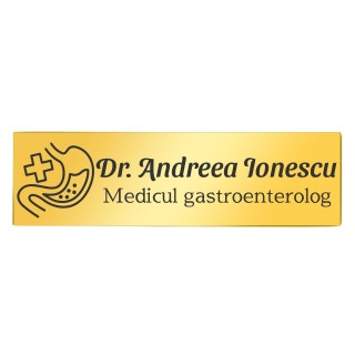 Ecuson Personalizat Inox Auriu Nume Medic Gastroenterolog