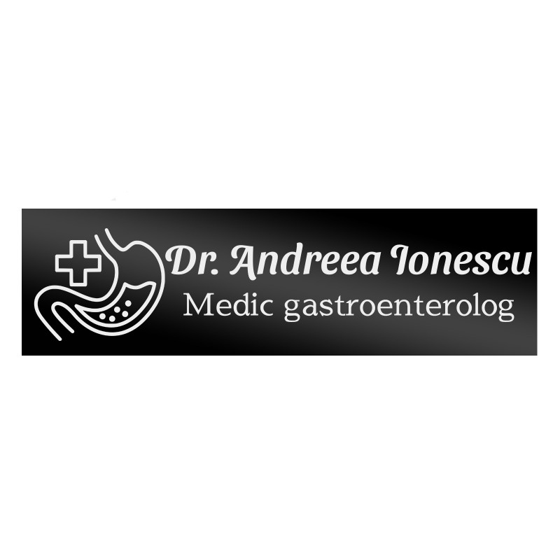                  Ecuson Personalizat Inox Negru Nume Medic Gastroenterolog
               