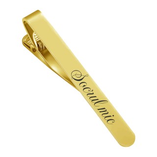Clips Personalizat Cravata Inox Auriu Nuntasi
