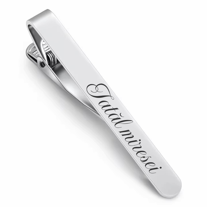                 Clips Personalizat Cravata Inox Argintiu Nuntasi
               