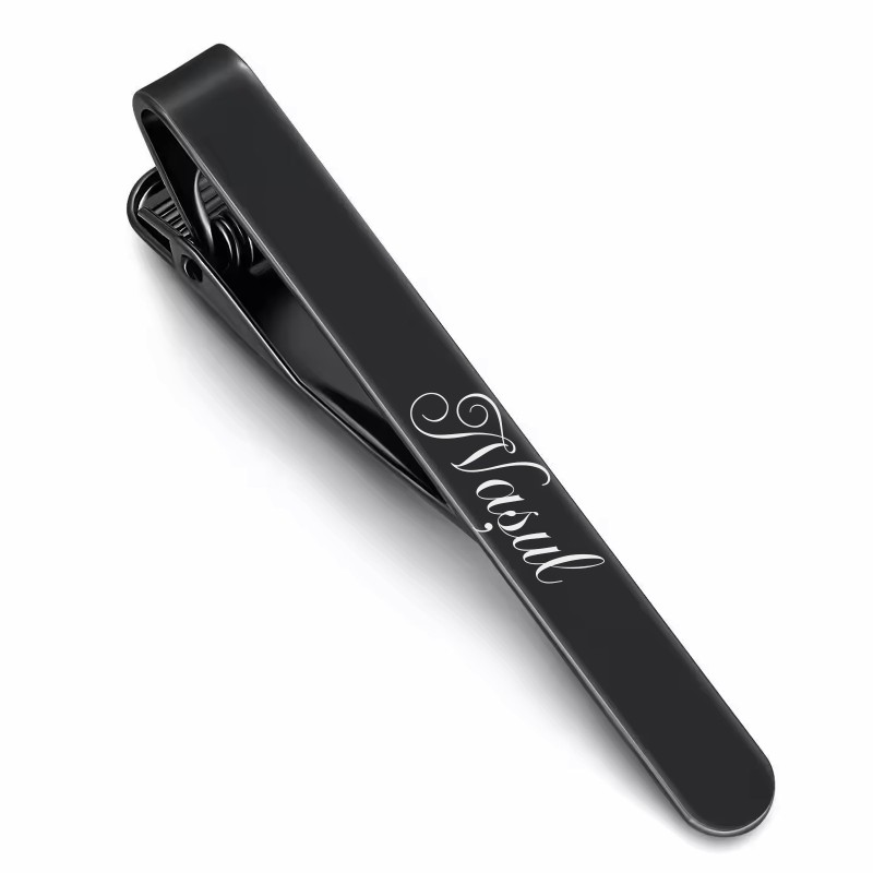                  Clips Personalizat Cravata Inox Negru Nuntasi
               