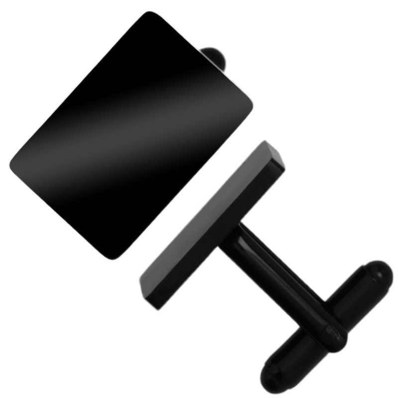                  Butoni personalizati Dreptunghi Inox Negru Initiale Nuntasi
               