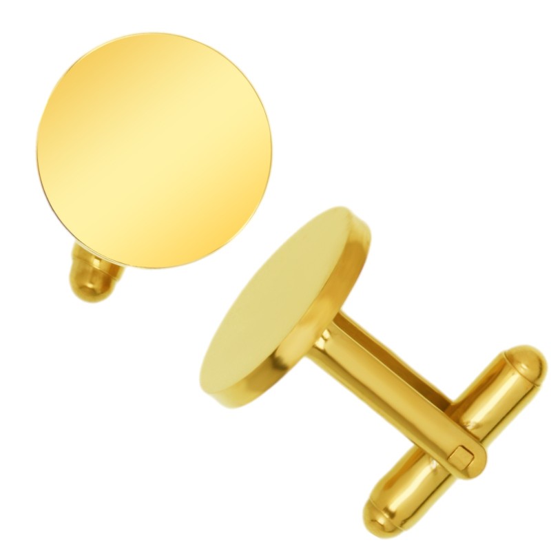                  Butoni personalizati Rotund Inox Auriu Simbol si Nume
               