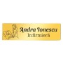 Ecuson Personalizat Inox Auriu Nume Infirmiera