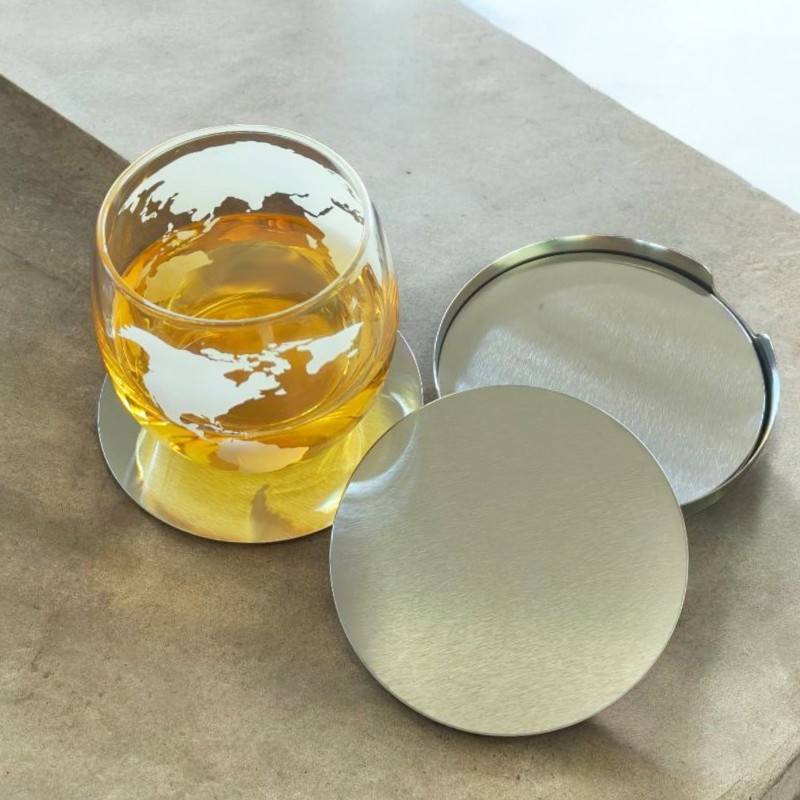                  Set Coastere Pahare cu Suport Inox Argintiu Cum Vrei Tu
               