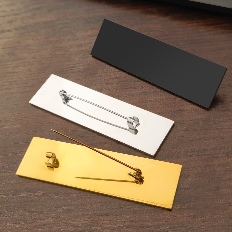                  Ecuson Personalizat Inox Negru Numele si Functia Ta
               