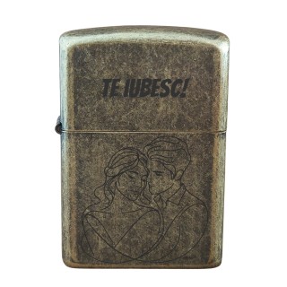Bricheta Personalizata Inox Vintage Te iubesc