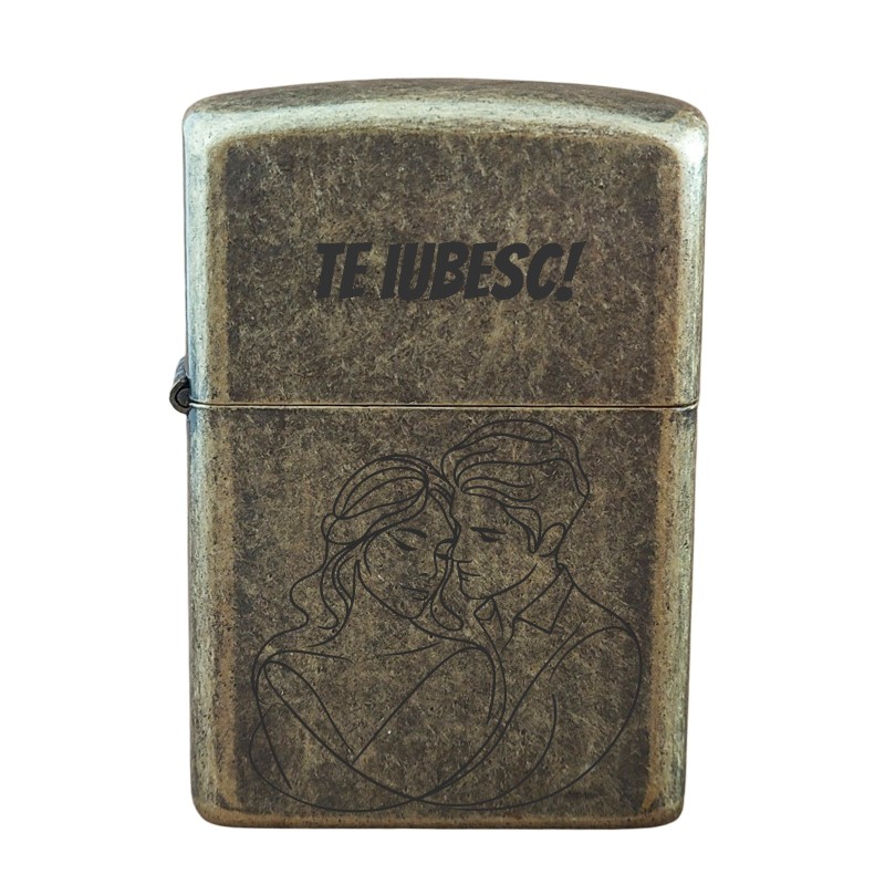 Bricheta Personalizata Inox Vintage Te iubesc