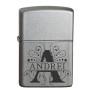 Bricheta Personalizata Inox Gri Perlat Initiala si Nume