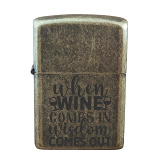 Bricheta Personalizata Inox Vintage Mesaj si Nume