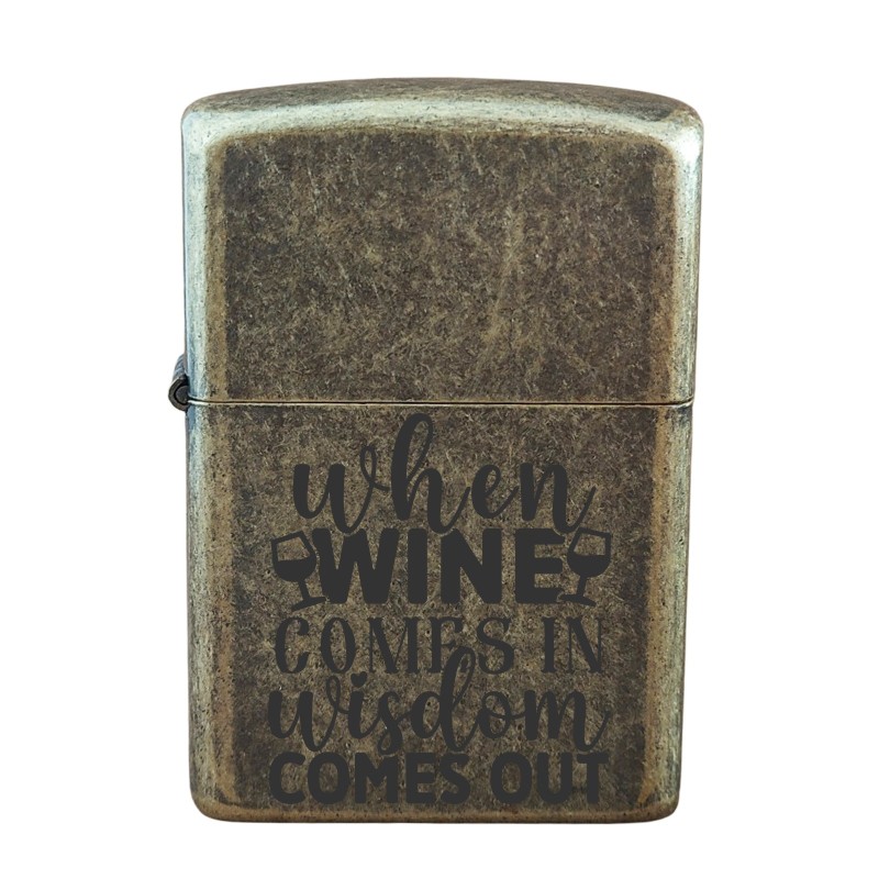 Bricheta Personalizata Inox Vintage Mesaj si Nume