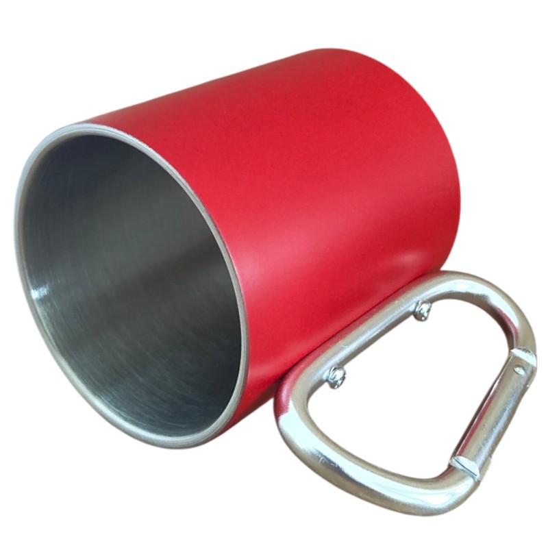                  Cana Personalizata cu Carabiniera Inox Rosu Cum Vrei Tu
               