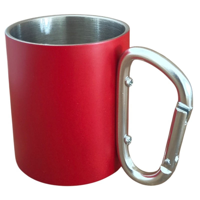                  Cana Personalizata cu Carabiniera Inox Rosu Cum Vrei Tu
               