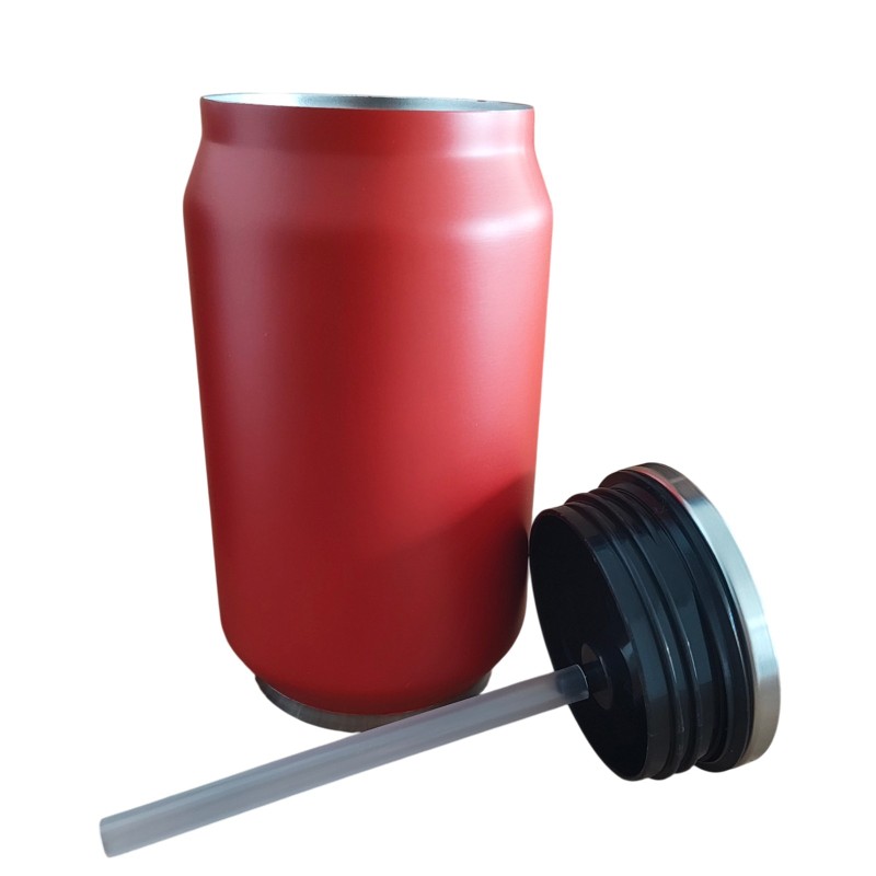                  Termos Personalizat Doza cu Pai Inox Rosu Mesajul tau
               