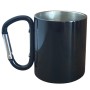Cana Personalizata cu Carabiniera Inox Negru Poza sau Mesaj