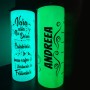 Termos Personalizat Fosforescent Alb Albastru Mesajul tau