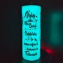 Termos Personalizat Fosforescent Alb Albastru Mesajul tau
