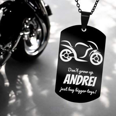 Colier Personalizat Army Inox Negru Pasiune