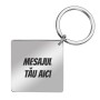 Breloc Personalizat Romb Inox Argintiu Mesajul Tau