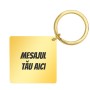 Breloc Personalizat Romb Inox Auriu Mesajul Tau