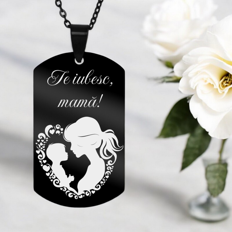                  Colier Personalizat Army Inox Negru Mama
               